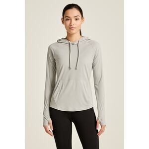 RBX Lightweight Performance Hoodie Women’s Small Light Gray Long Sleeve Pullover